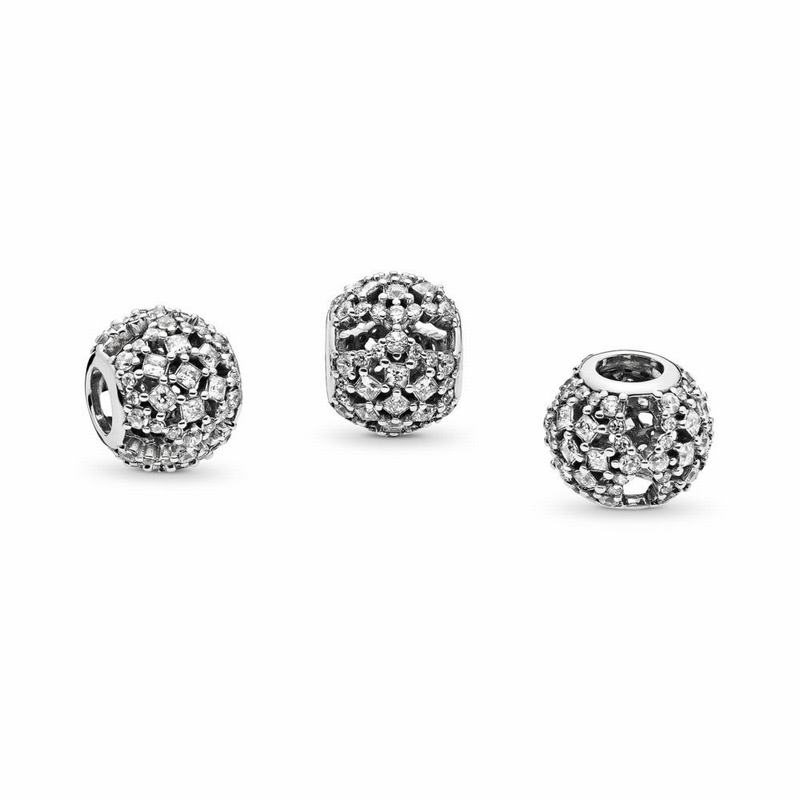 Pandora Snow Flurry Charm - Sterling Silver/Cubic Zirconia - Canada | IC1982LA